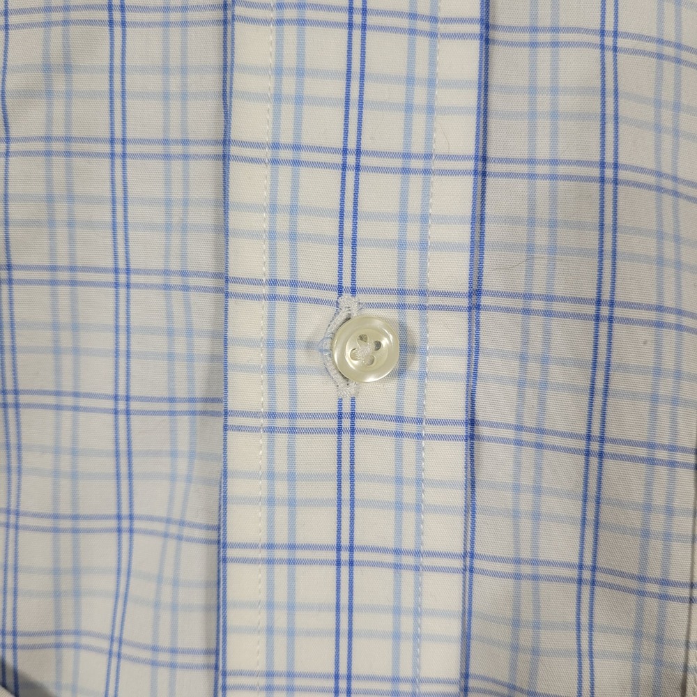 Brooks Brothers Dress Shirt Mens 14.5-33 Blue Madison Plaid Cotton - Picture 5 of 11